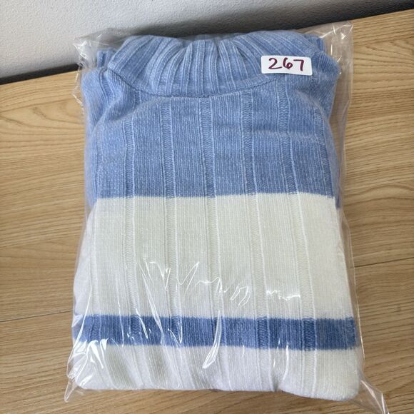 Y2K South Pole Mock Neck Sweater Men’s XL Baby Blue Hip Hop Streetwear Gorpcore - Picture 10 of 10